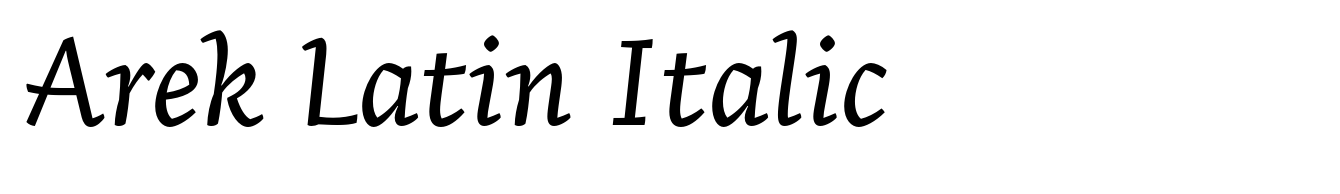 Arek Latin Italic
